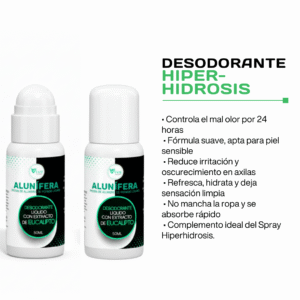 Roll-on desodorante especializado para hiperhidrosis y bromhidrosis sin quimicos